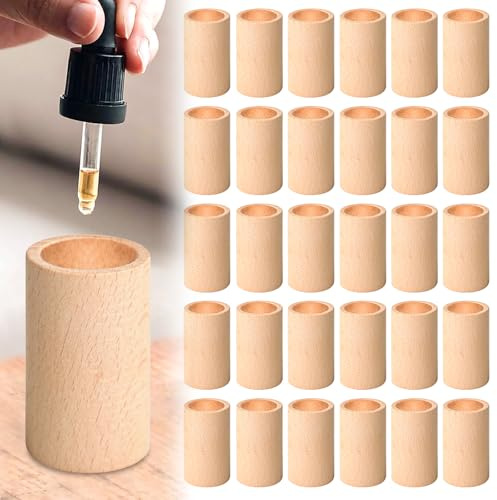 Diffusor für ätherische Öle aus Buchenholz, 30er Set mit Duftstein für Aromen