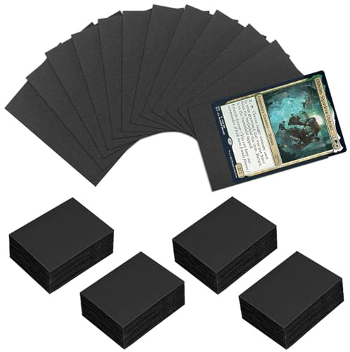 Minfuerang Pochette Carte,Pochettes pour Cartes à Collectionner,Pochettes Standard 66 x 91mm,Protection Carte pour Cartes de Jeu,TCG,MTG (Noir 400)