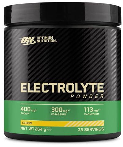 Optimum Nutrition Electrolyte Powder, Lemon Ready-to-Mix Formula, Sodium Magnesium Potassium Food Supplement for Workouts and Intense Training, 264 g, 33 Servings