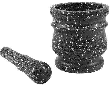 Yuyyurt Pattern Pestle Set Stone Herb Spice Grinder Solid Grinder Cooking Set