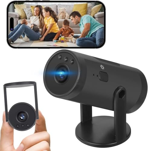 Générique Camera Surveillance WiFi exterieure sans Fil 1080P Mini Caméra Exterieur/Intérieur, Detecteur Mouvement,12h Enregistrement Continu, Portable Caméra avec Vision Nocturne