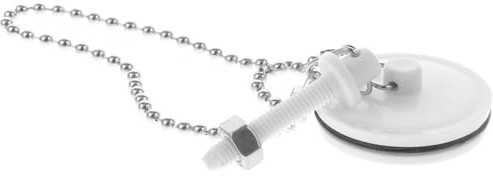 TOYANDONA Bath Plug Chain with Beaded Stainless Steel Chain, Tub Stopper Drain Cover for Bathtub and Kitchen Sink, Pull Ring Plug for Bathroom Drain Seal and Water Blockage Prevention