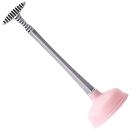 AugustknowU Stantuffo extra large in gomma, per una spinta forte, sblocco rapido, di servizi igienici, vasche da bagno, lavandini da cucina, scarichi (stantuffo WC rosa)