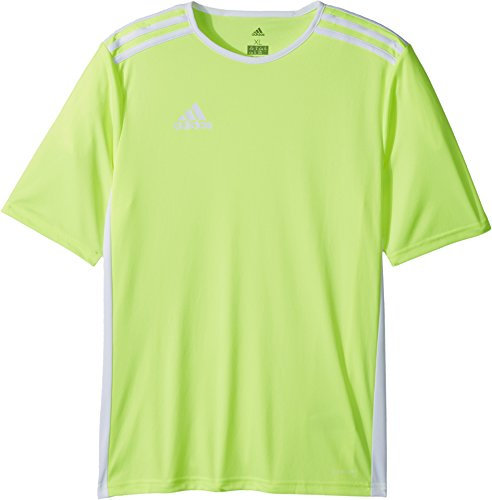 adidas Entrada 18 AEROREADY Primegreen Fußballtrikot für Jungen aus recyceltem Material, Jungen, Hemd, Entrada 18 Jersey, Solargelb/weiß, X-Large