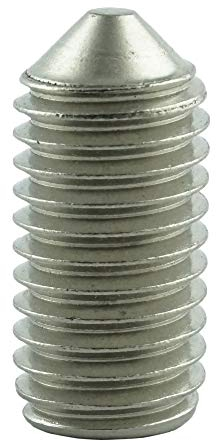 Eisenwaren2000 | M8 x 6 mm Gewindestift mit Innensechskant und Spitze (10 Stück) - Madenschrauben DIN 914 - ISO 4027 - Gewindeschrauben - Edelstahl A2 V2A - rostfrei