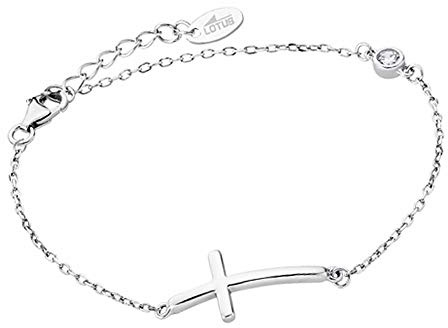 Lotus Silver Pulsera de plata de ley 925 LP1918-2/1 con circonitas, pulsera de plata, 16 centimeters, Plata, Circonita cúbica