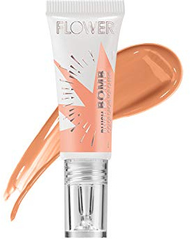 FLOWER Beauty By Drew Barrymore Liquid Blush Makeup Bomb Color Drops -Silky Lightweight Formula + Gel Cream Blush for Cheeks - Radiant + Glossy Finish - Buildable + Lightweight Formula - (Nectar)