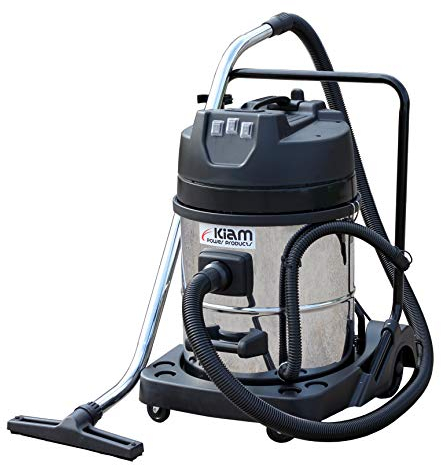 Equip2clean KV60-3 Industrial Wet and Dry Vacuum Cleaner 3000W Triple Motor | 60L Stainless Steel Tank | 60L/s Airflow | Corded Cleaning Machine for Workshop, Garage & Vehicle Maintenance
