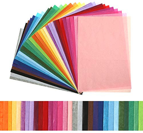 Kesote Geschenkpapier 300 Seidenpapier 29 x 20 cm Seidenpapier Verpackungsmaterial 30 Farbe Transparentpapier Bastelpapier Packpapier Basteln Origami Papier Hochzeit Geschenk Deko Weihnachten