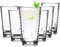 Jodsen 6Pcs 385 ml Vasos Apilables Plástico Premium Irrompible Reutilizable,Vaso Transparente Reutilizable Vasos de Agua de Plástico Acrílico Reutilizables Vasos de Acrílico para Adultos Clear