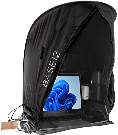 BASE12 Laptop Sun Shade Outdoor Foldable and Portable Glare Screen Hood Shield for Laptop Computers, Tablets and Smartphones
