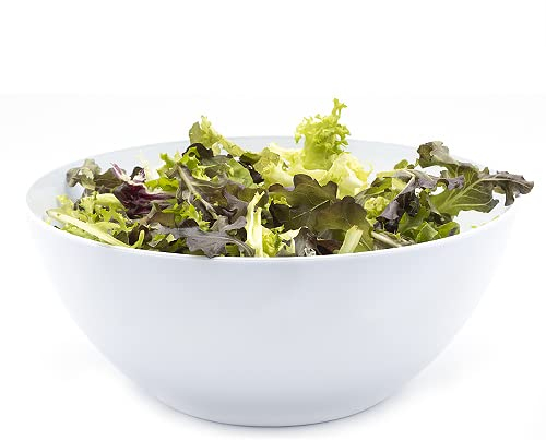 CABLEPELADO - Cuenco de plastico para comida - bol - recipiente - plato - ensaladera - vasija - Libre BPA - lavavajillas - microondas - 3.5 Litros - color blanco
