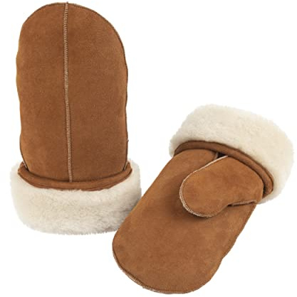 Zessano Damen-Winterhandschuhe – Hochwertige, mit Lammfell gefütterte Lederhandschuhe für Damen