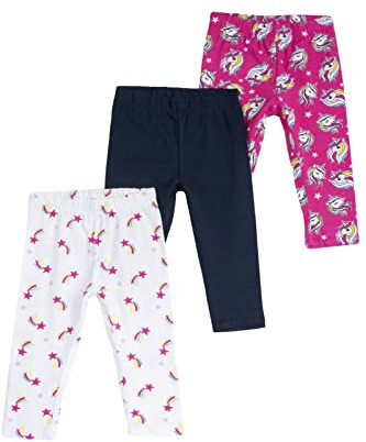 Chicco, Leggings para Niña, Conjunto de 3 Pantalones Leggings Estilo Capri, de Suave Algodón, Ropa para Niña, Designed in Italy