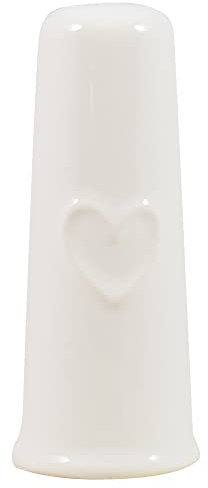 David Mason Design White Heart Embossed Bathroom Pulled Cord Light with 1.5 mtr white string, Ceiling Light Pull Handle for Cord, Fan Pull Cord, Window Blinds Handle for Cord, Bathroom Accessory