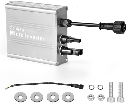 Jadeshay 300W Micro Wechselrichter Balkonkraftwerk Grid Tie Inverter DC18-50V MPPT Solar Wechselrichter Sinus for Solarpanel, mit AC-Ausgangskabel
