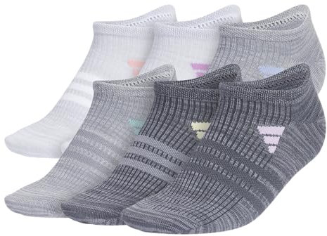 adidas Women's Superlite No Show Socks 6 Pairs