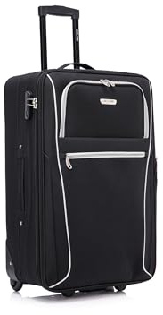 Medium Suitcase 26 Super Lightweight Luggage 20% Expandable Combination Lock 2 Wheel Soft Shell Hold Check in Luggage for 15 to 20kg