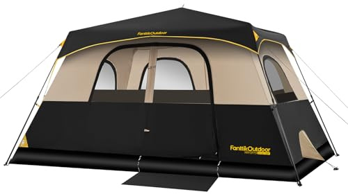FanttikOutdoor Zeta C8 Pro Instant Cabin-tält för 8 personer med campingtält på 60 sekunder med regnfluga och vindtätt tält med bärväska för familjecamping och vandring, uppgraderad ventilation