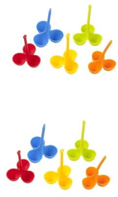 MAGICLULU 10piezas Soporte De Silicona Para Hervir Huevos De Vaporera De Compartimentos Utensilio De Cocina Para Cocción Al Vapor y Escalfado Apto Para Horno Microondas y Lavavajillas