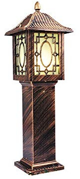 BTZHY Lampada Solare Giardino Esterno,Lampione Stradale da Cortile con Palla vittoriana a Testa Singola per Illuminazione Notturna Decorazione Moderna in Bronzo con Asta per alloggiamento in allum
