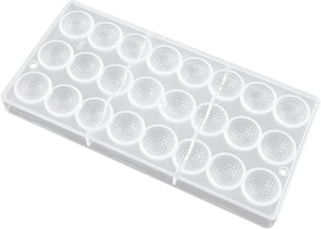 OUNONA 24-Cavity Polka Dot Semicircle Silicone Mold for Chocolate and Cake Baking, Non-Stick Creative Baking Mould for Home DIY Dessert and Candy Making