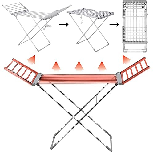 Séchoir à Linge Chauffant Portable avec Ailes, sèche-Linge électrique économe en énergie, séchoir intérieur Pliable pour séchage du Linge Humide