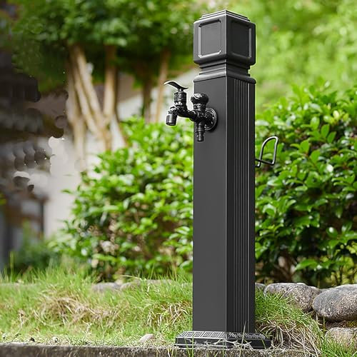 Colonna D'Acqua Da Giardino Con Rubinetto, Fontana Da Giardino Indipendente Con Rubinetto, Irrigazione Esterni, Idrante Per Erogatore D'acqua A Rubinetto Esterno, Per Lavaggio E Irri(114cm/44.9in)