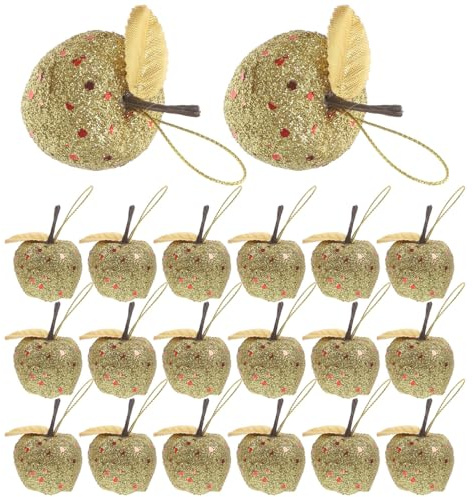 Toyvian 20stücke Goldene Weihnachtsbaum- Weihnachtsdeko Für Festliche Hochzeiten Und Partys Schaum-Apfel Ornamente Vielseitig Einsetzbar Für Drinnen Und Draußen