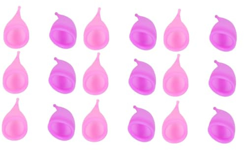 Healvian 18pezzi Mestruali Silicone Da Collezione Per Donne Con Violetto e Alternative Ai Protezioni Igieniche Comfort e Flessibilità Per Ogni Occasione