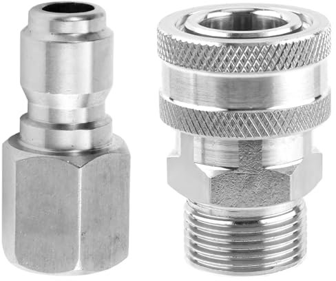 BINGGA Easy to Carry Quick Releases Pressure Washer Couplings Adapter Nozzle Connector Hose Attachments for Garden Car Wash