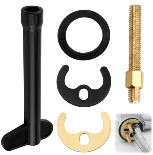 5Pcs Monobloc Tap Fixing Kit Single Hole Hot and Cold Water Monobloc Tap Bolt Tap Faucet Fixing Fitting Nut Kit Horseshoe Installation Fastening Accessories for Bathroom Basin Kitchen Sink Mixer