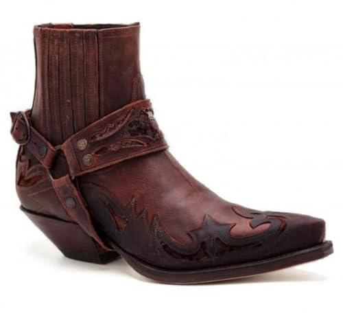 Dcbdx Bottes de Cheville Casual Cowboy Western Boots Hommes Classiques Bottes de Chevalier Cubain Stud Bottine 38-48