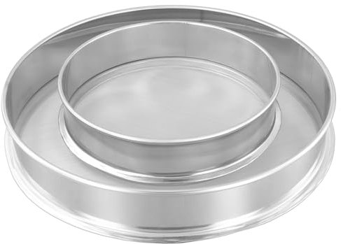 KEILEOHO Lot de 2 Tamis Cuisine, extracteurs de Pollen d'herbes 120 et 80 Mailles, 30 cm et 20 cm, en Acier Inoxydable, Tamis à Farine, empilables pour Cuisine, Argent