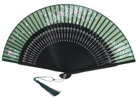 TOPBATHY Dancing Fan Folding Hand Fan Chinese Design Lightweight Portable Great for Parties Stage or As a Decorative Item