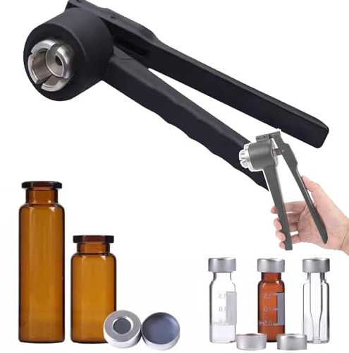 Sertisseuse manuelle pour flacons entièrement en aluminium (8-32 mm), capsuleuse en acier inoxydable/portative, outil de sertissage de bouchons de bouteilles, sertisseuse pour flacons à rabat, 20-3