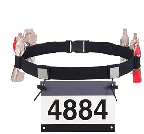 Cinturón para Correr con número de Carrera, cinturón de Dorsal para Correr