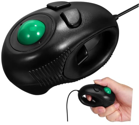 Uonlytech Souris USB Filaire Compacte avec Molette De Défilement Mini Trackball Portable Compatible Pc Portable Et Bureau Usage Ambidextre Ergonomique