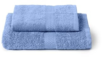 Caleffi Set Asciugamani Bagno Viso e Bidet in Cotone, Asciugamani Resistente a Lavaggi, Include 1 Asciugamano Viso 55x100 cm e 1 Asciugamano Bidet Ospite 40x60 cm, Asciugamani 2 Pezzi, Lavanda