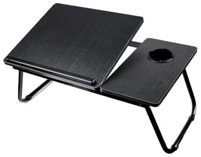 Laptop Stand Smartphone Holder Adjustable Non-Slip Folding Desk BlackO1991