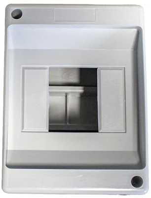 Centralino Da Parete Senza Sportello, 4 Moduli Slim, 90x130x85mm, IP40 Da Interno, Bianco RAL 7035, Ideale Per Installazioni Elettriche Domestiche e Industriali