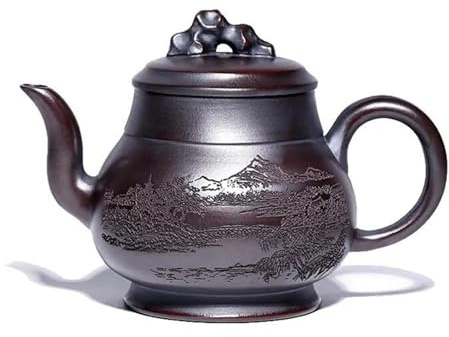 Juego De Té Teteras Tetera Hecha A Mano De Mineral Crudo, Barro Rojo Antiguo, Juego Té Zisha, Teteras Arcilla Púrpura Estéticas 320ml Para Artistas Juegos De Té Para Adultos