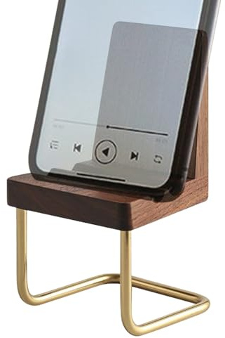 Xijobido Soporte para Teléfono Móvil De Escritorio - Soporte para Teléfono De Silla - Decoración De Mesa De Madera Ajustable para Todos Los Móviles Grabación Estudios Dormitorio Sala Hogar