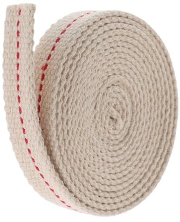 HOMOBABE Mèche Plate pour Lampe à Huile 1,5 Cm Coton Pur 100% Mèche de Remplacement Ajustable pour Lanternes Tempête Camping