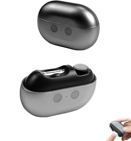 Coupe Ongle Electrique,Yosody Easyclip Coupe-ongles Intelligent Imwing Easyclip,Yosody Easy Clip Coupe-ongles électrique et Polisseur avec Lumière LED,Rangement et Polissage des Restes d'ongles(Gris)