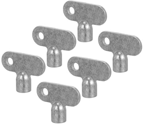 Toddmomy 6pcs Exhaust Valve Key Radiator Tail Key Square Socket for Bleeding Radiator Air Vent Plumbing Utility Tool