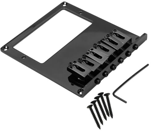 6-Sattel-Tele-Steg-Saitenhalter for Tele-Humbucker for TL-Gitarre, schwarz