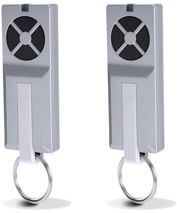 2 Stück Garagentor Fernbedienung kompatibel mit Chamberlain TX4RUNI, 433,92 MHz Ersatz Handsender,4-Tasten mit weißer LED, Funk-Toröffner, inkl. Batterie