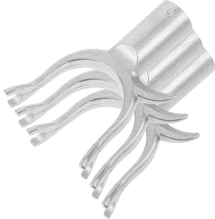 TOGEVAL Lot de 3 Têtes de Fourche en Aluminium pour Tringles à Vêtements, Accessoires pour Séchoir à Linge, Diamètre Intérieur 1,9 CM, Pièces de Rechange pour Portant à Vêtements, Usage