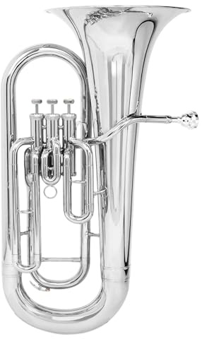 Euphonium Musikinstrumente Bb B Flat Euphonium 3 Tasten Baritonhorn Aus Messing Goldlackiert Mit Koffer Tragegurt Stoff Professionell(Type3)
